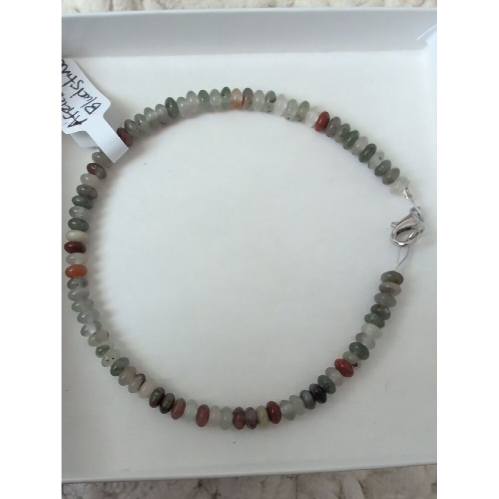 Handmade African Bloodstone Anklet